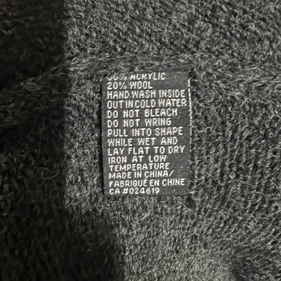 20% Wool ORLY cowl neck pinch with working buttons to use as sweater. Large-XL - Picture 5 of 7